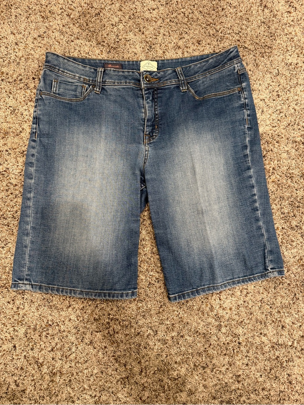 St. John's Bay Medium Blue Denim Bermuda Shorts